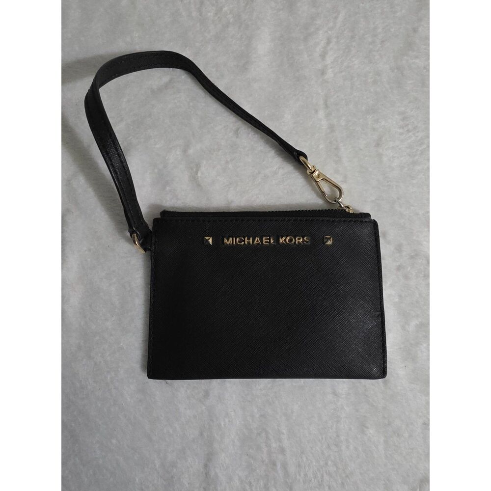 Michael Kors black wristlet / zip pouch.
